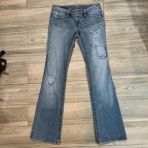 Sistermoon Lowrise Patchy Jeans